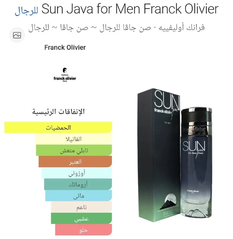 عطر صن جافا للرجال من فرانك اوليفير 100 مل